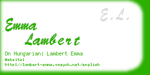 emma lambert business card